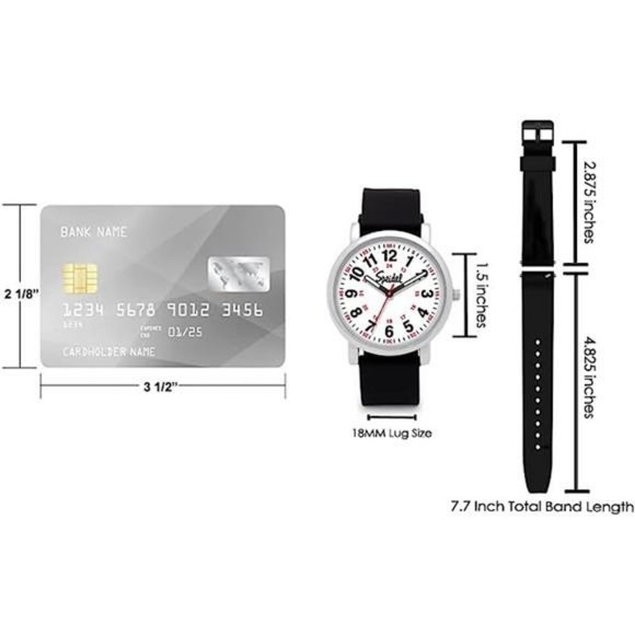 Speidel Original Scrub Watch with Second Hand, Silicone Band, Water Resistant main image 4